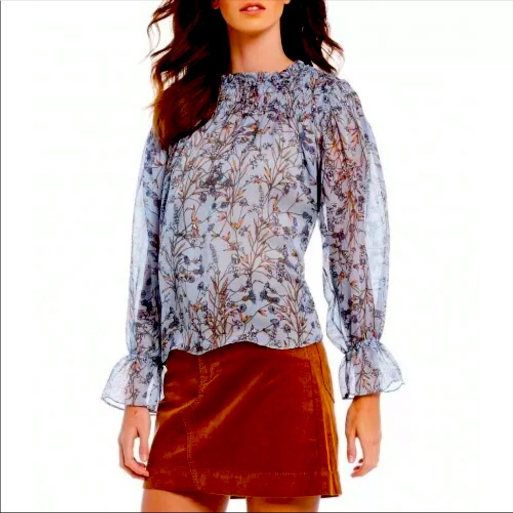 Chelsea & Violet Pullover Top Floral Print Sz XS